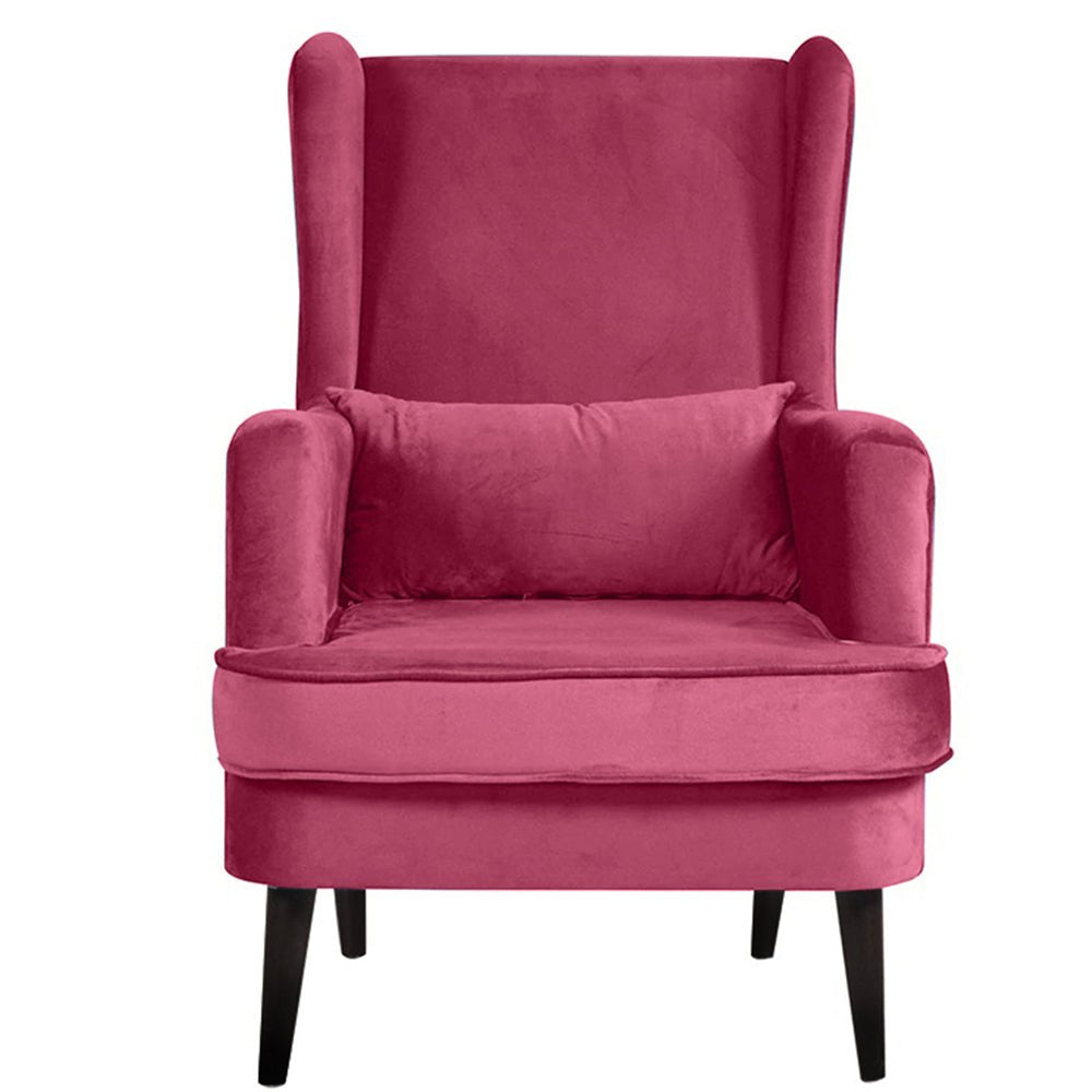 Blush Serenity | Reverie High-Back Wing Chair, Rose Pink