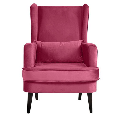 Blush Serenity | Reverie High-Back Wing Chair, Rose Pink