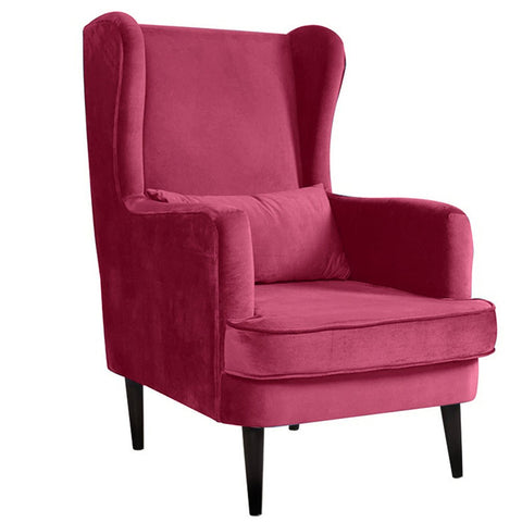 Blush Serenity | Reverie High-Back Wing Chair, Rose Pink