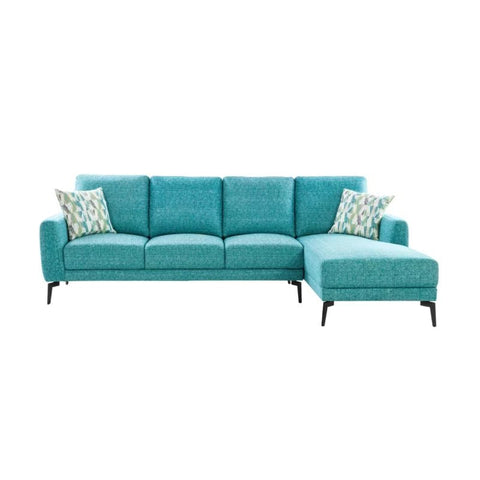 Aqua Retreat | Turquoise Bliss L-Shaped Sectional Sofa, Vibrant Teal
