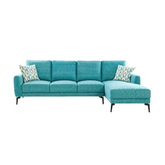Aqua Retreat | Turquoise Bliss L-Shaped Sectional Sofa, Vibrant Teal