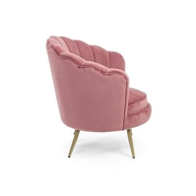Blush Elegance | Serafina Scalloped Armchair, Soft Pink