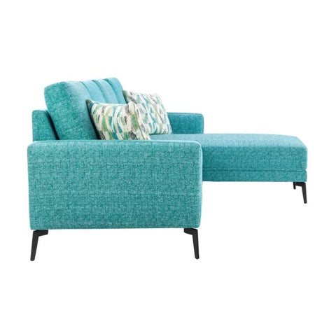 Aqua Retreat | Turquoise Bliss L-Shaped Sectional Sofa, Vibrant Teal