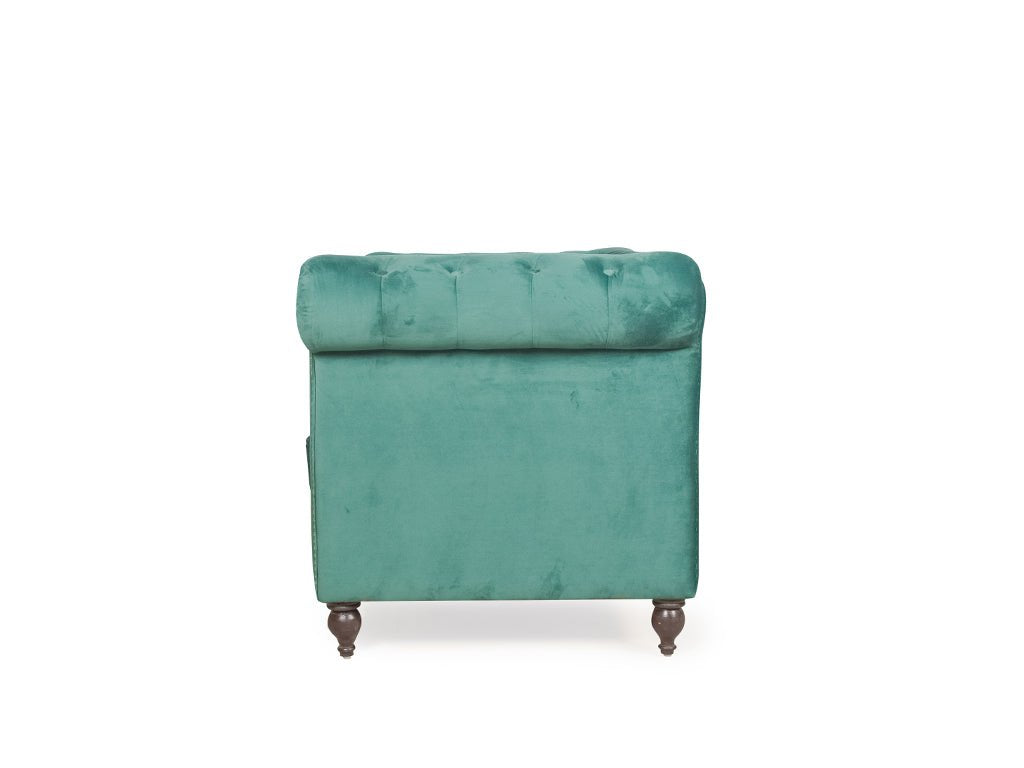 Emerald Opulence | Chesterfield 3+2 Sofa Set, Green Velvet