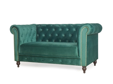 Emerald Opulence | Chesterfield 3+2 Sofa Set, Green Velvet