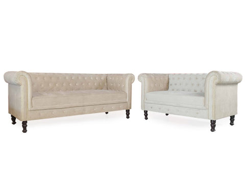 Beige Elegance | Luxe 3+2 Sofa Set, Soft Beige
