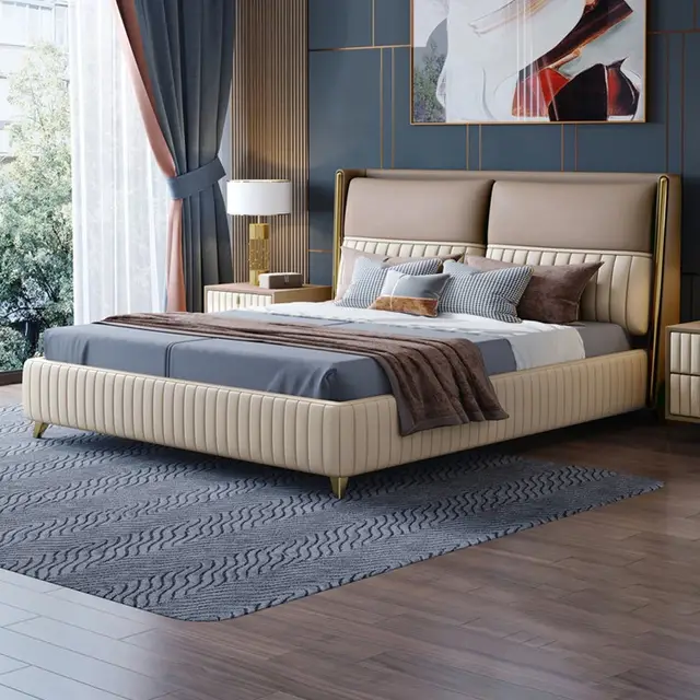 E-Furniture | Tranquil Dreams Upholstered Twin Size Bed, Misty Blue