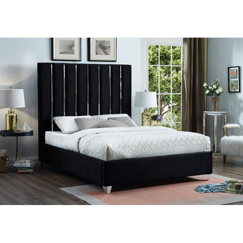 The e-Furniture Midnight Noir Upholstered Queen Size Bed