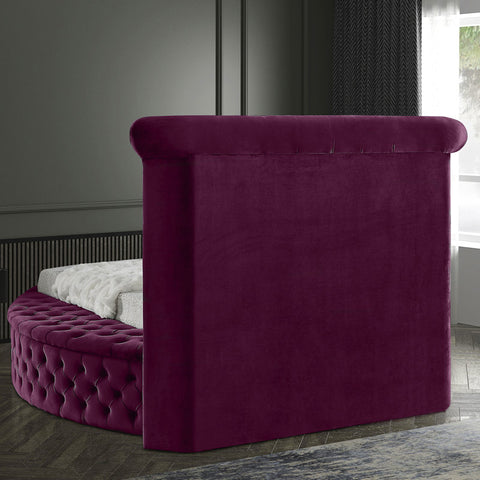 The e-Furniture Regal Velvet Wingback Bed
