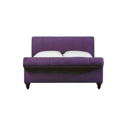 E-Furniture | Lavender Luxe King-Size Upholstered Bed, Majestic Mauve