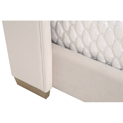 E-Furniture | Whispering Breeze Upholstered Queen Size Bed, Misty Lavender