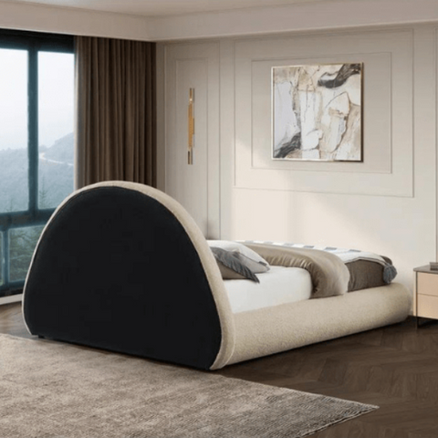 E-Furniture | Coastal Retreat Upholstered Full Size Bed, Ocean Mist