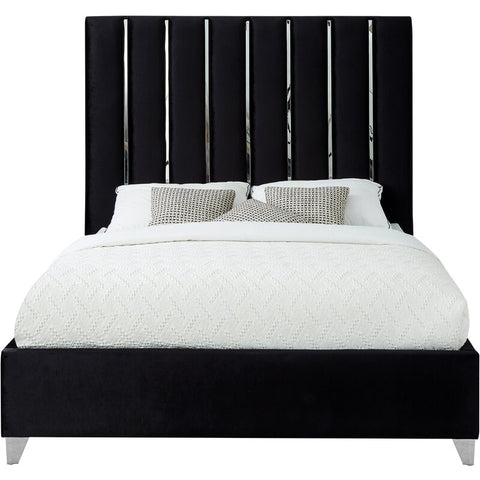 The e-Furniture Midnight Noir Upholstered Queen Size Bed