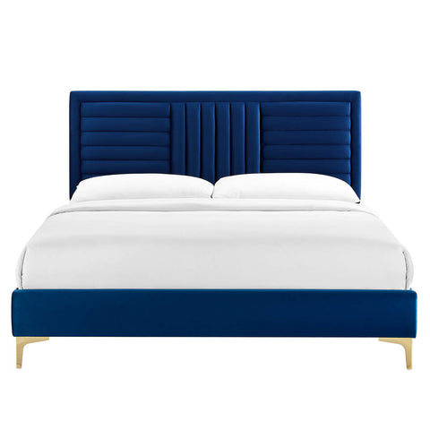 The e-Furniture Velvet Haven Upholstered Bed