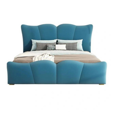 E-Furniture | Azure Dreams Upholstered King Size Bed, Ocean Mist
