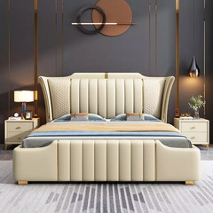 E-Furniture | Mirage Comfort King-Size Upholstered Bed, Neutral Harmony