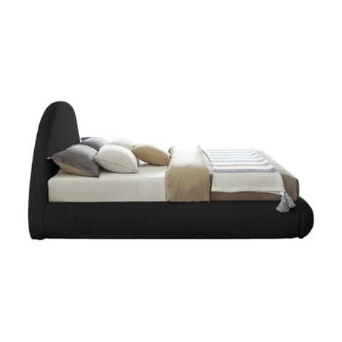 E-Furniture | Urban Chic Upholstered King Size Bed, Charcoal Gray