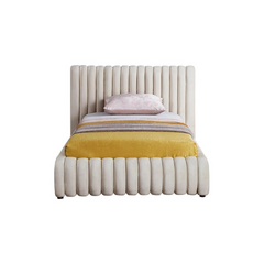 E-Furniture | Padded Elegance King-Size Upholstered Bed, Sunshine Chic