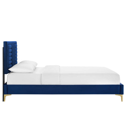 The e-Furniture Velvet Haven Upholstered Bed