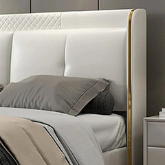 E-Furniture | Tranquil Dreams Upholstered King Size Bed, Misty Blue