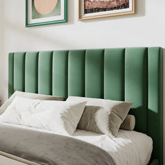 E-Furniture | Tranquil Elegance Upholstered King Size Bed, Sage Green