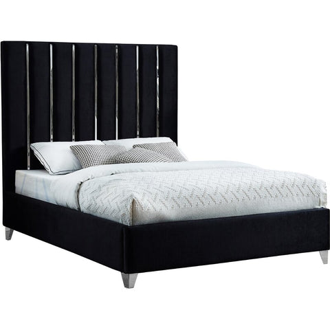 The e-Furniture Midnight Noir Upholstered Queen Size Bed