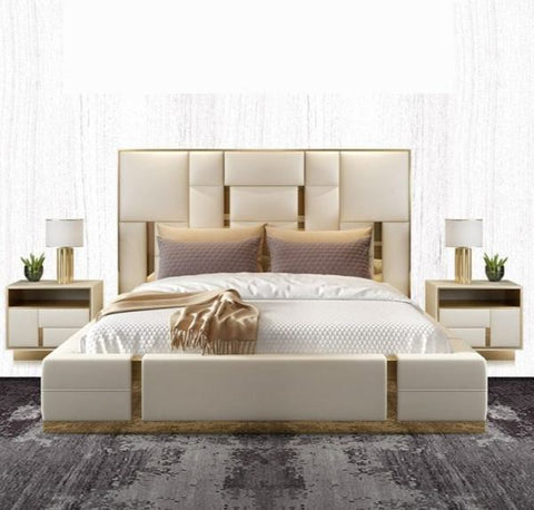 E-Furniture | Tranquil Dreamspace King-Size Upholstered Bed, Serene Spectrum