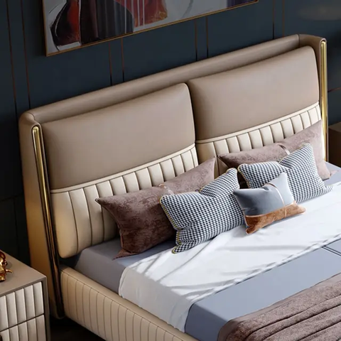 E-Furniture | Tranquil Dreams Upholstered Twin Size Bed, Misty Blue