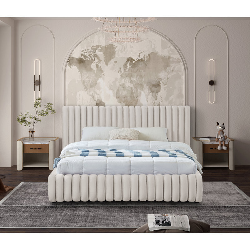 The e-Furniture Noir Elegance Upholstered Bed