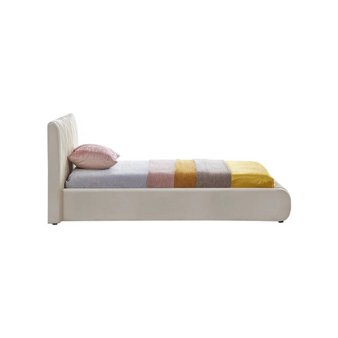 E-Furniture | Padded Elegance King-Size Upholstered Bed, Sunshine Chic