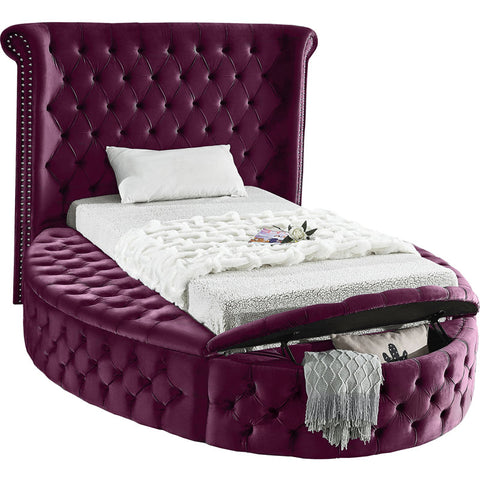 The e-Furniture Regal Velvet Wingback Bed