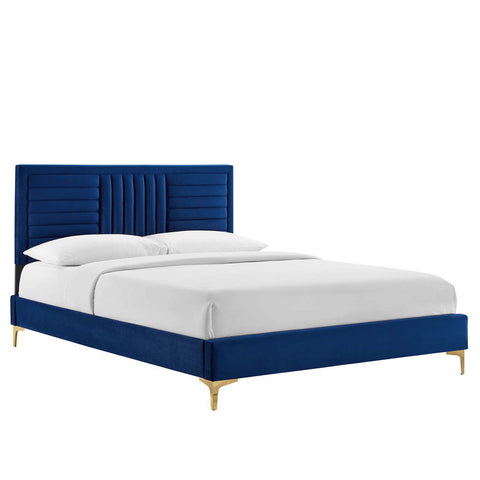 The e-Furniture Velvet Haven Upholstered Bed
