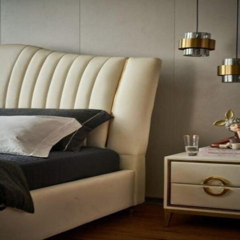 E-Furniture | Modernity Loft King-Size Upholstered Bed, Urban Chic