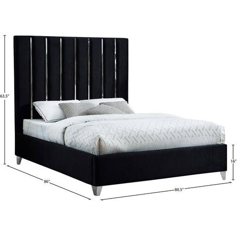 The e-Furniture Midnight Noir Upholstered Queen Size Bed