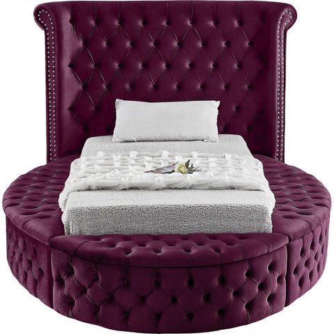 The e-Furniture Regal Velvet Wingback Bed