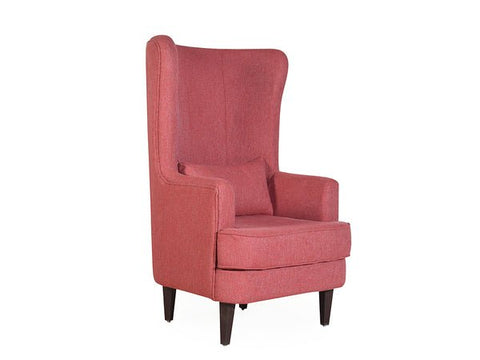 Scarlet Elegance | Windsor High-Back Wing Chair, Ruby Red