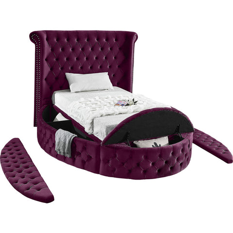 The e-Furniture Regal Velvet Wingback Bed