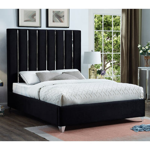 The e-Furniture Midnight Noir Upholstered Queen Size Bed
