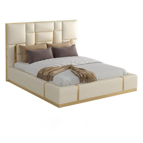 E-Furniture | Tranquil Dreamspace King-Size Upholstered Bed, Serene Spectrum
