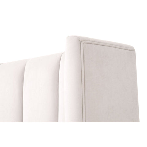 E-Furniture | Whispering Breeze Upholstered Queen Size Bed, Misty Lavender