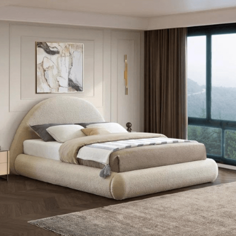 E-Furniture | Coastal Retreat Upholstered Full Size Bed, Ocean Mist