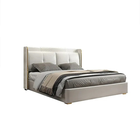 E-Furniture | Tranquil Dreams Upholstered King Size Bed, Misty Blue