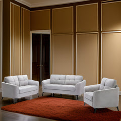 E-Furniture Opulence Comfort 3+2+1 Sofa Pack In Cream Colour