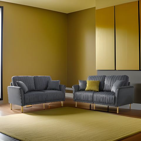 E-Furniture Verona 3+2 Sofa Pack In Dark Grey Colour