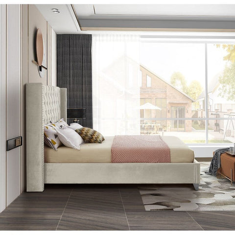 Ivory Serenity | Tufted Upholstered Bed