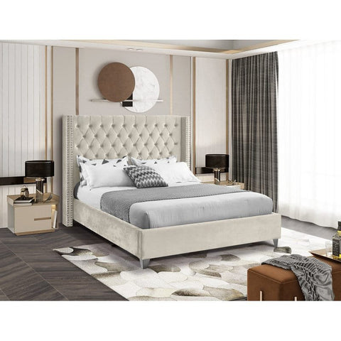 Ivory Serenity | Tufted Upholstered Bed