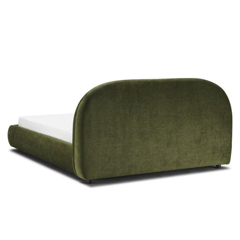 Verdant Rest | Green Upholstered Bed | Queen Size