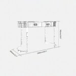 E-Furniture LosAngeles Console Table white and gold - Image 3