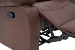 E-Furniture choco recliner single seater manual in brown color leatherette - Image 9