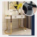 E-Furniture LosAngeles Console Table white and gold - Image 4